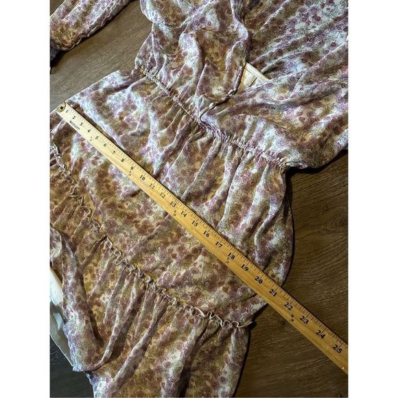 Altard State Womens Bohemian Tunic Dress Empire Waist Semi Sheer Floral Lined M - Picture 11 of 12